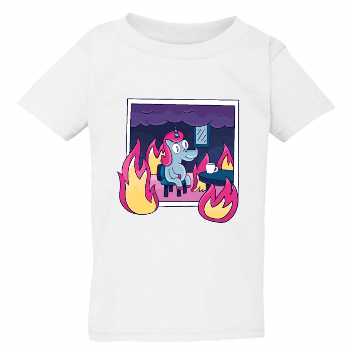 unicorn in flames
