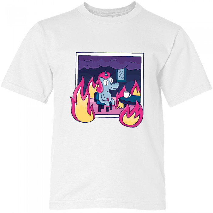 unicorn in flames