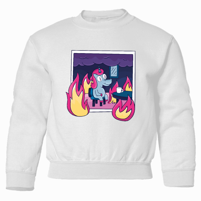 unicorn in flames