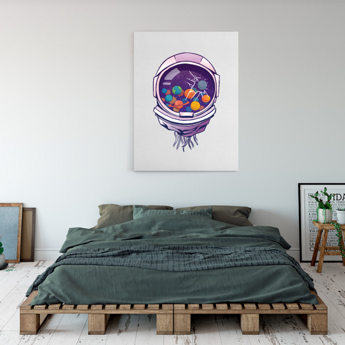 astronaut helmet planets