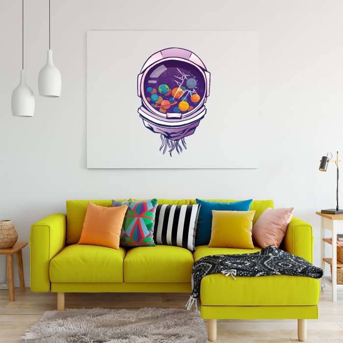 astronaut helmet planets