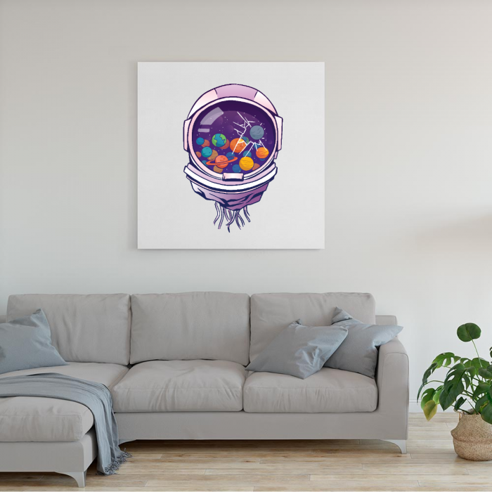 astronaut helmet planets