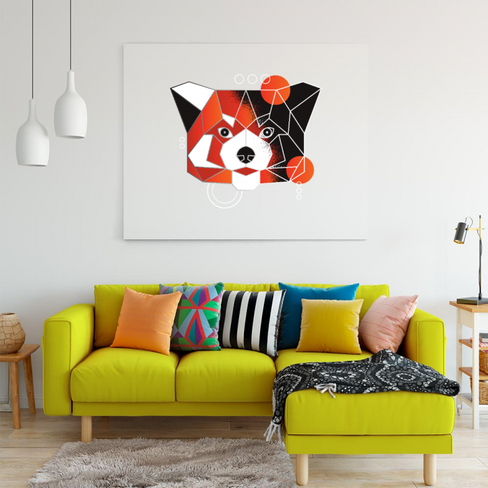 polygonal red panda