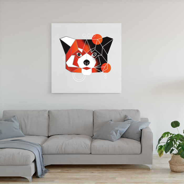 polygonal red panda